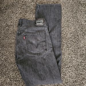 Mens jeans Levi Strauss size 36x34 507 slim Bootcut jean black gray size 36